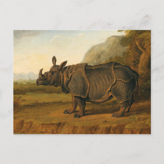 De Rhinoceros Clara van Jean-Baptiste Oudry Briefkaart