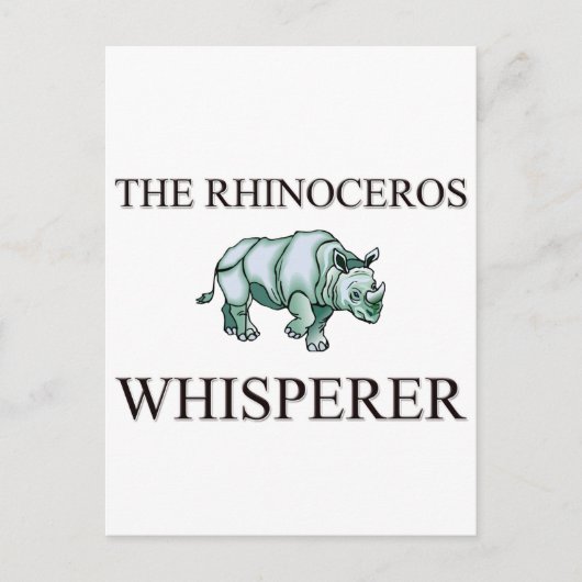 De Rhinoceros Whisperer Briefkaart (Voorkant)