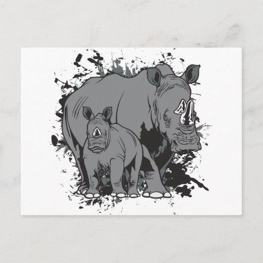 De Rhinos Briefkaart (Voorkant)