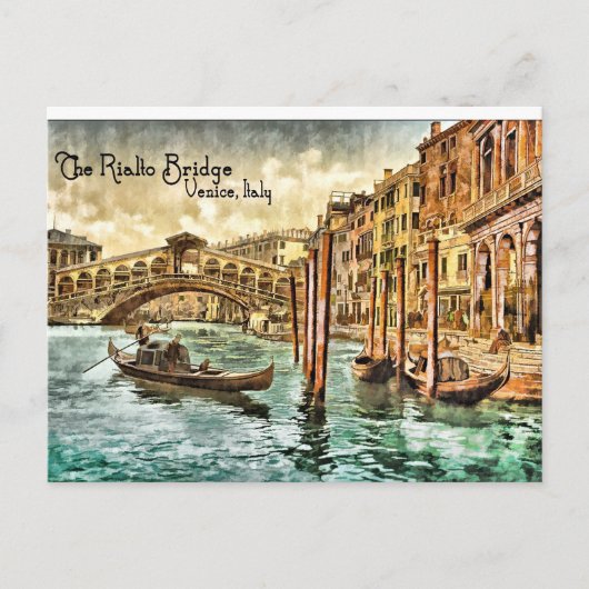 De Rialto-brug Briefkaart (Voorkant)