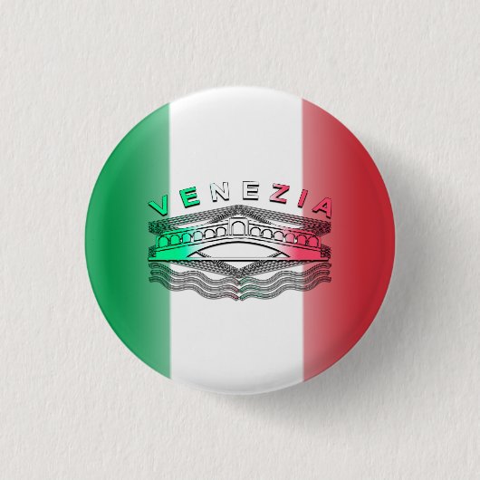 De Rialto-brug Ronde Button 3,2 Cm (Voorkant)