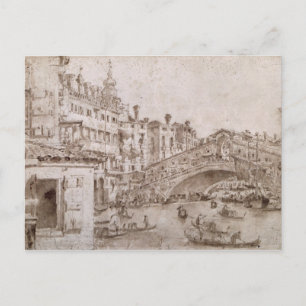 De Rialto-brug, Venetië Briefkaart