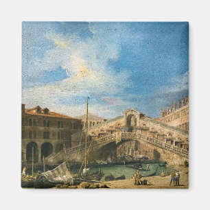 De Rialtobrug vanuit het zuiden door Canaletto Magneet