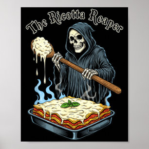 De Ricotta Reaper Grappige Italiaanse Halloween La Poster