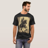 De ridder en zijn ros -  monochroom t-shirt (Voorkant volledig)