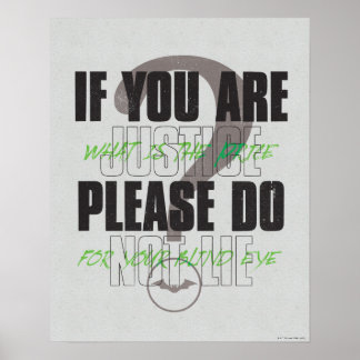 De Riddler - als je gerechtigheid bent, laat dan n Poster