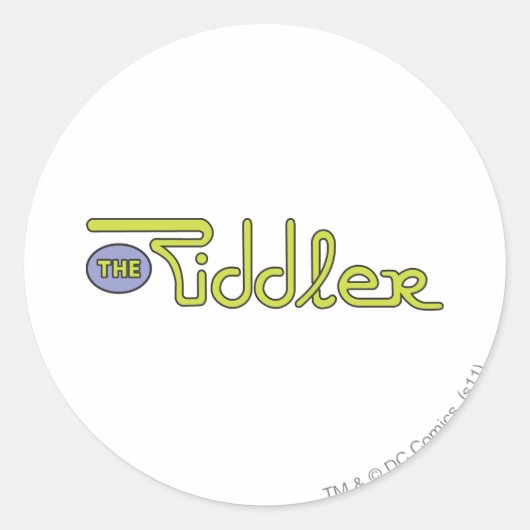 De Riddler Logo Green Ronde Sticker (Voorkant)
