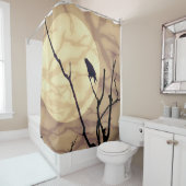 De rij, de maan, de schaduwen douchegordijn (In situ)