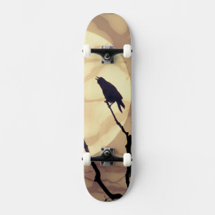 De rij, de maan, de schaduwen skateboard