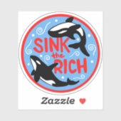 De rijken laten zinken sticker (Vel)