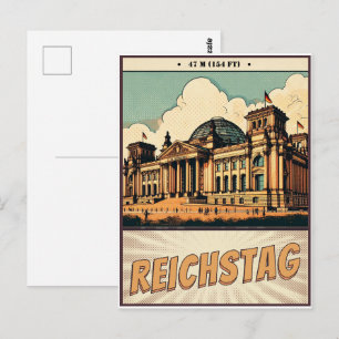 De Rijksdag - Platz der Republik in Berlijn Briefkaart