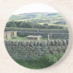 De Riley Graves nabij Historic Eyam in Derbyshire Zandsteen Onderzetter