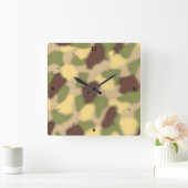 De Rimpeling van Camo Vierkante Klok (Huis)