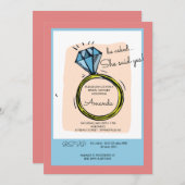 De Ring Bruids Douche Uitnodiging (Voorkant / Achterkant)