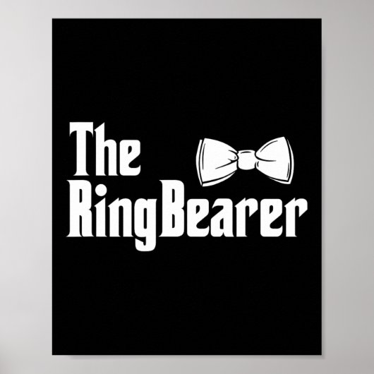 De ring drager Bowtie Ring Dude Bruidegom Bri Poster (Voorkant)