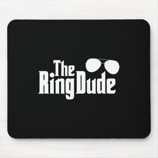 De Ring Dude Bowtie Ring Drager Wedding Groom Bes Muismat (Voorkant)