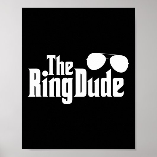 De Ring Dude Bowtie Ring Drager Wedding Groom Bes Poster (Voorkant)