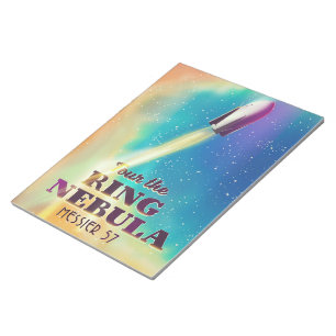 De Ring Nebula (Messier 57) Ruimtereisposter. Notitieblok