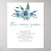 De ring spel iets blauw Vrijgezellenfeest Poster (Voorkant)