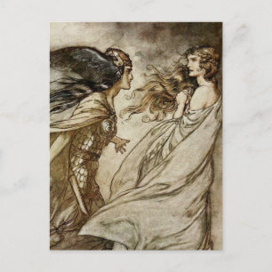 “De Ring - Werp hem weg” door Arthur Rackham Briefkaart
