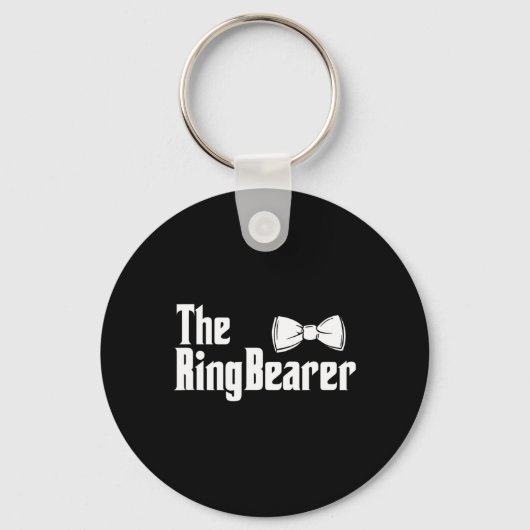 De Ringdrager Strikdas Ring Man Trouw Bruidegom Br Sleutelhanger (Voorkant)