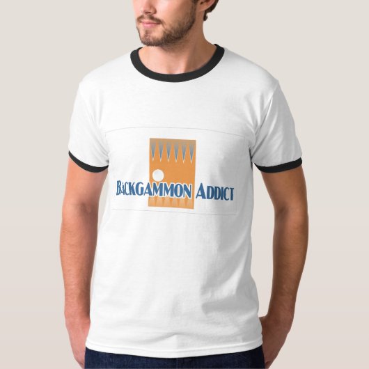 De ringer-t van het Addict van de Backgammon T-shirt (Voorkant)