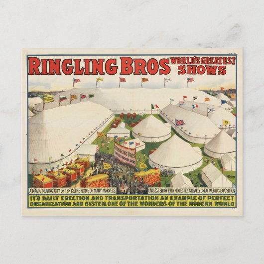 De Ringling Bros. circus Briefkaart (Voorkant)