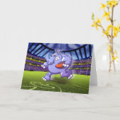 De Rinoceros van het rugby Kaart (Gele Bloem)