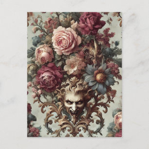 🌺 De Riot tot Bloei – Gotisch Victoriaans Feestdagenkaart