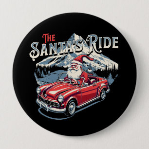 de rit van de kerstman. ronde button 4,0 cm