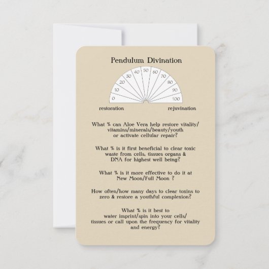 De Ritual, Divination & Healing Cards - Aloe Vera Kaart (Achterkant)