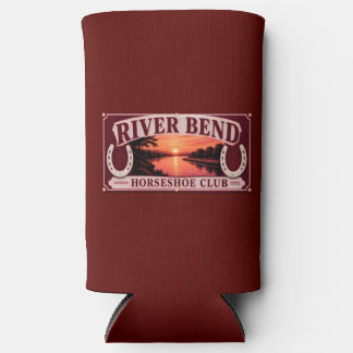 De RiverBend HorseShoe Club Can Coozie