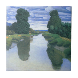 De rivier bij Berville door Felix Vallotton, Fijne Tegeltje