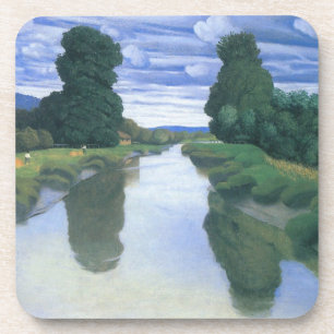 De rivier bij Berville door Felix Vallotton, Schil Drankjes Onderzetter