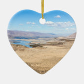 De rivier de Brahmaputra en het woestijnlandschap Keramisch Ornament (Voorkant)