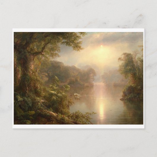 De rivier de Licht, de Frederic Edwin Church Briefkaart (Voorkant)