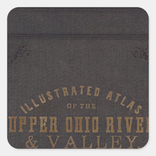 De rivier de Ohio en de vallei 11 Vierkante Sticker (Voorkant)