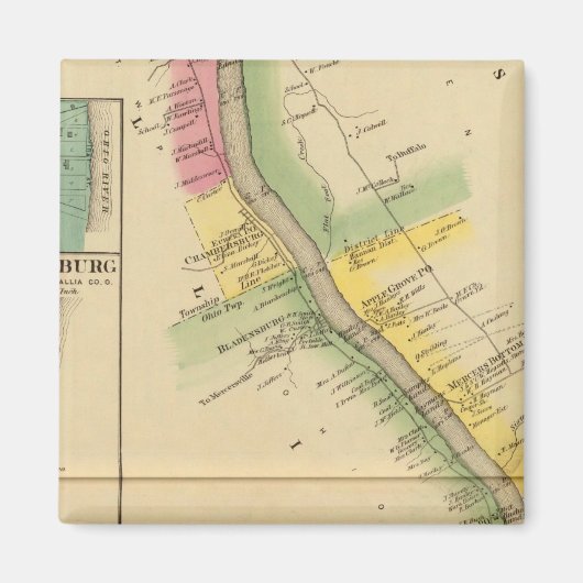 De rivier de Ohio en de vallei 7 Magneet (Voorkant)