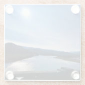 de rivier de Rogue, OF Glazen Onderzetter (Achterkant)