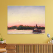 De rivier de Savannah oversteken - Canvas Print (Insitu (Woonkamer))