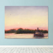 De rivier de Savannah oversteken - Canvas Print (Insitu (Houten vloer))