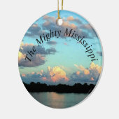 De rivier de Sunset Mississippi Keramisch Ornament (Links)