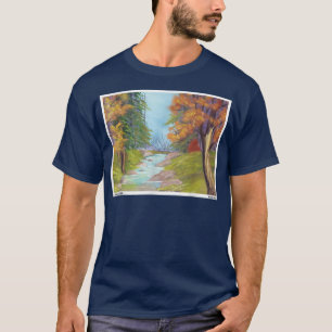De rivier door de Natuur Trees — Landschap Autumn T-shirt
