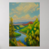 De rivier in het bos | AI Art Poster (Voorkant)