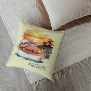 De rivier Life Sloth   Schattig Kussen