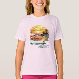 De rivier Life Sloth Schattig meisjes T-shirt