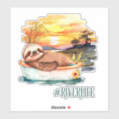 De rivier Life Sloth | Summer Fun Decal Sticker (Vel)