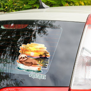 De rivier Life Sloth Summer Fun Decal Sticker