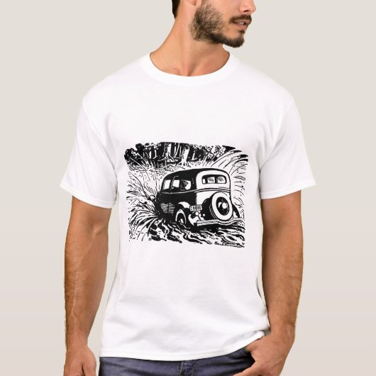 De rivier oversteken t-shirt (Voorkant)