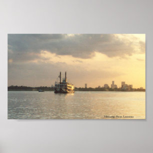 De Rivier van de Mississippi in Louisiane Poster